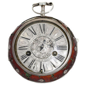 Gilt paircase verge pocket watch with alarm Circa 1690