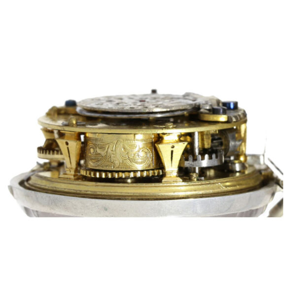 Gilt paircase verge pocket watch with alarm Circa 1690 Gilt paircase verge pocket watch with alarm Circa 1690