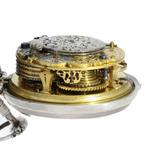 Gilt paircase verge pocket watch with alarm Circa 1690 Gilt paircase verge pocket watch with alarm Circa 1690