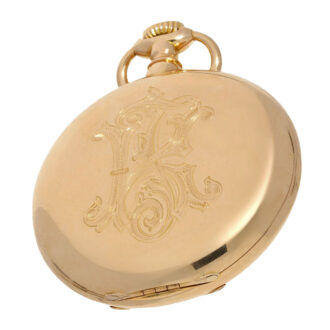 Heavy German 18k gold hunting cased lever Circa 1911