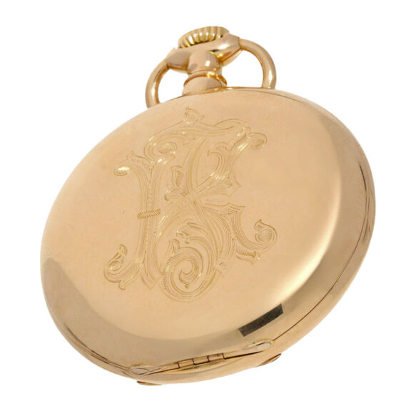 Heavy German 18k gold hunting cased lever Circa 1911