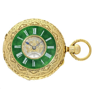 Gold half hunting case watch by Julius Assmann Circa 1865