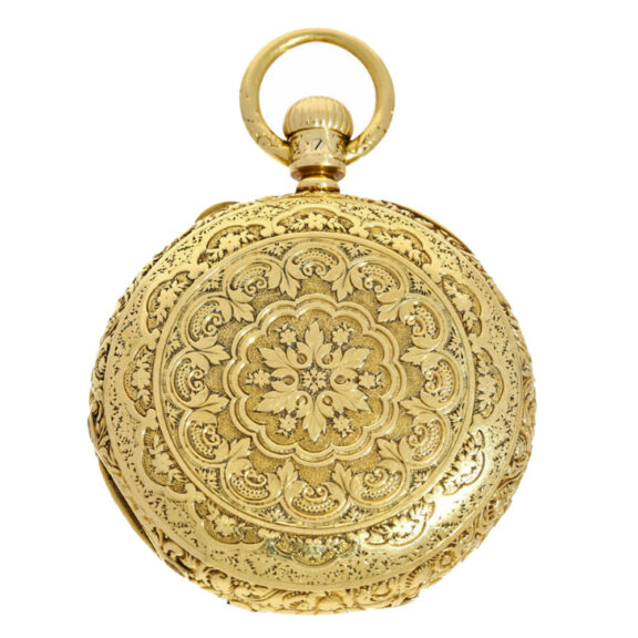 Gold half hunting case watch by Julius Assmann Circa 1865Gold half hunting case watch by Julius Assmann Circa 1865 Gold half hunting case watch by Julius Assmann Circa 1865