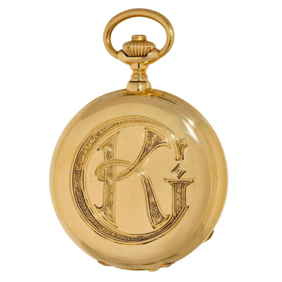 Early German 18k gold hunting cased lever watch Circa 1881 Early German 18k gold hunting cased lever watch Circa 1881