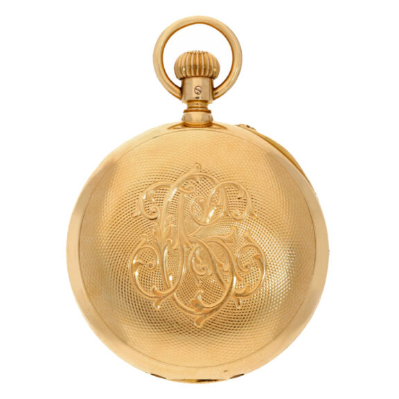 German 18 K gold open faced anker chronometer Circa 1898 German 18 K gold open faced anker chronometer Circa 1898