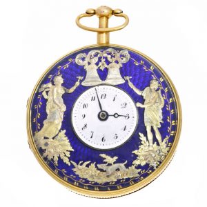 French 18K gold repeating Jacquemart automaton Circa 1820