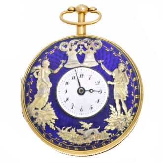 French 18K gold repeating Jacquemart automaton Circa 1820