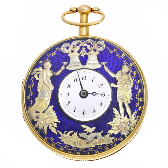 French 18K gold repeating Jacquemart automaton Circa 1820