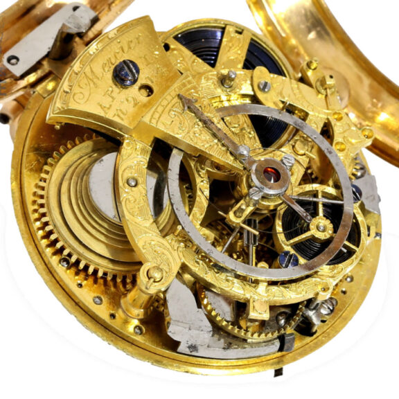 Skeletonized verge pocket watch with repeater Circa 1775 Skeletonized verge pocket watch with repeater Circa 1775