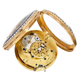 Gold watch repeater with pearls on both sides Circa 1800