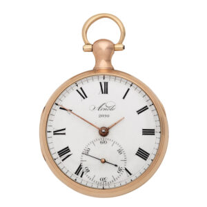 English 18 carat gold key wind lever pocket watch Circa 1810