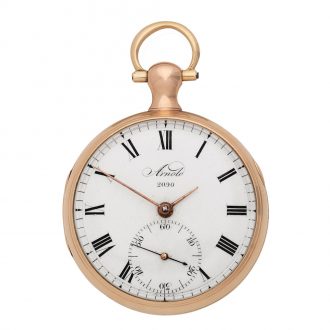 English 18 carat gold key wind lever pocket watch Circa 1810