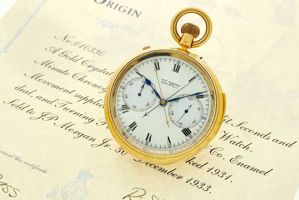 Chronograph tourbillon made by Charles Frodsham.