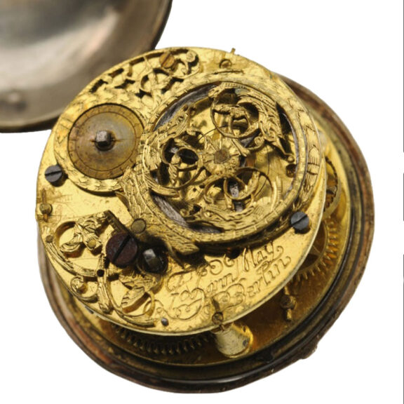 A German silver pair-cased verge pocket watch Circa 1680 A German silver pair-cased verge pocket watch Circa 1680