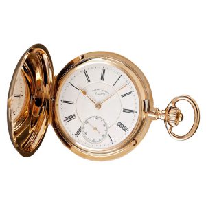 A German rose gold hunting case pocket watch Circa 1882