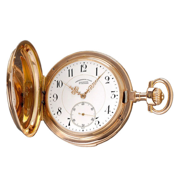 A German 14K gold minute repeating pocket watch Circa1890