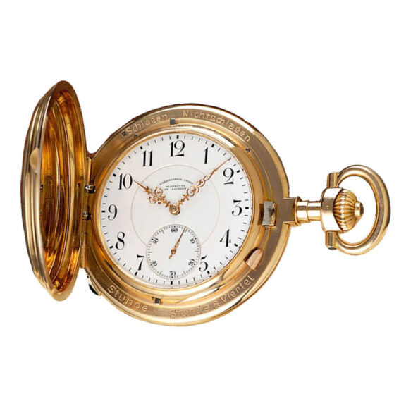 A German gold unique watch "Grande Sonnerie" Circa 1895