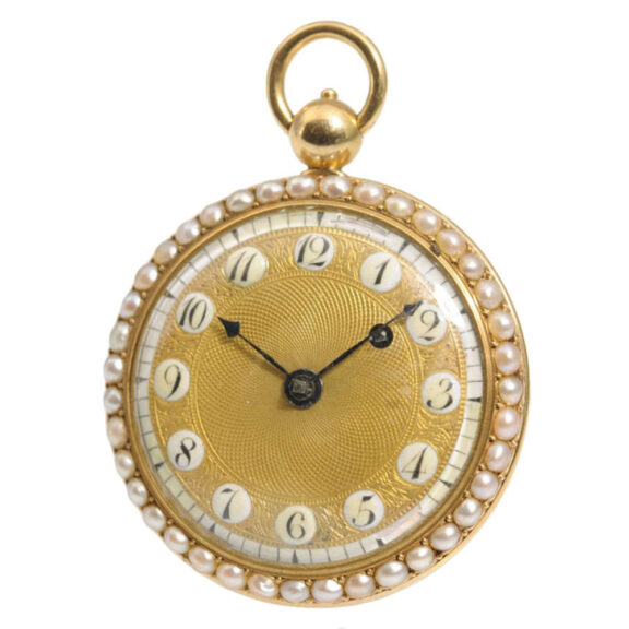 A French pocket watch studded with half pearls, Circa 1800 A French pocket watch studded with half pearls, Circa 1800
