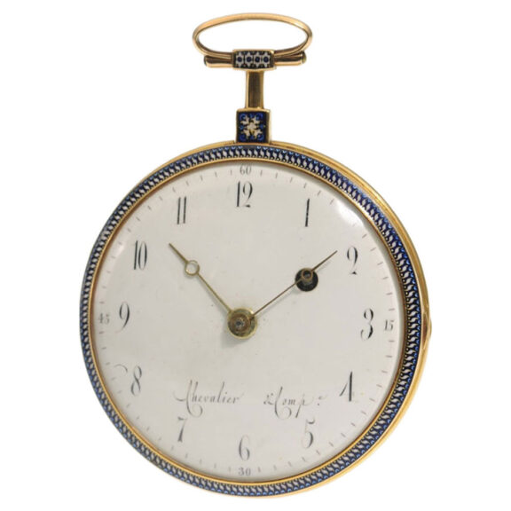 A Swiss pocket watch studded with half pearls Circa 1790 A Swiss pocket watch studded with half pearls Circa 1790