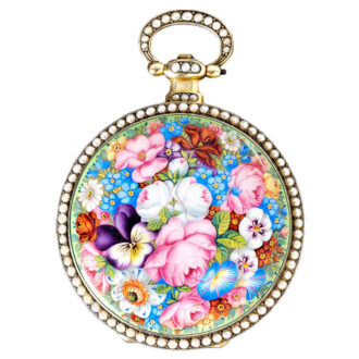 Swiss rare silver watch "Bouquet of Summer Flowers"Circa 1835