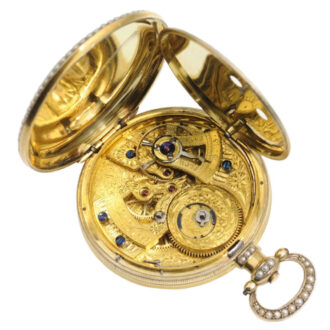 Swiss rare silver watch "Bouquet of Summer Flowers"Circa 1835