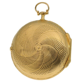French gold verge with concealed erotic scene Circa 1750