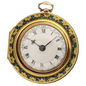 A unique English triple cased verge pocket watch, Circa 1773