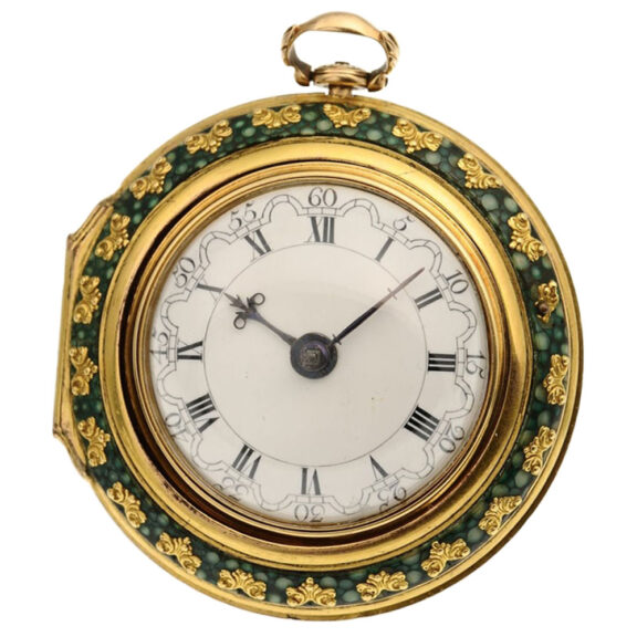 A unique English triple cased verge pocket watch, Circa 1773