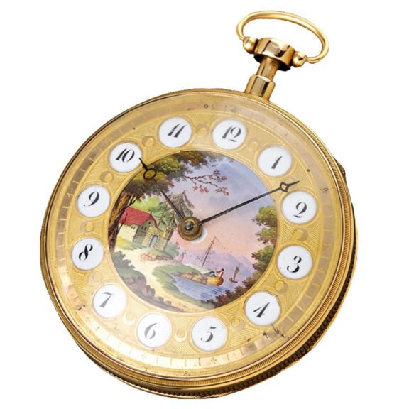 Swiss gold quarter repeating musical cylinder watch Circa 1810 Swiss gold quarter repeating musical cylinder watch Circa 1810