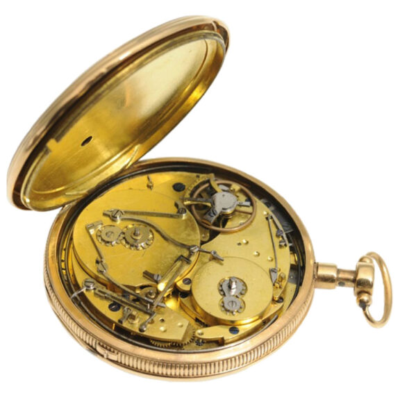 Swiss gold quarter repeating musical cylinder watch Circa 1810 Swiss gold quarter repeating musical cylinder watch Circa 1810