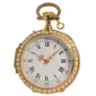Swiss lady's charming watch, three-colour gold Circa 1880