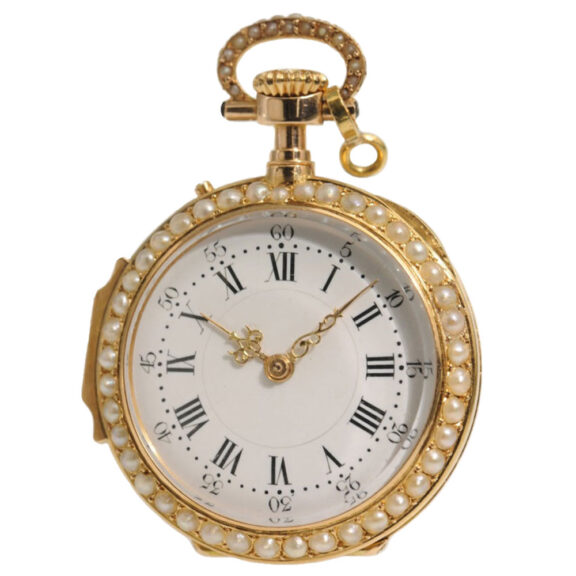 Swiss lady's charming watch, three-colour gold Circa 1880 Swiss lady's charming watch, three-colour gold Circa 1880