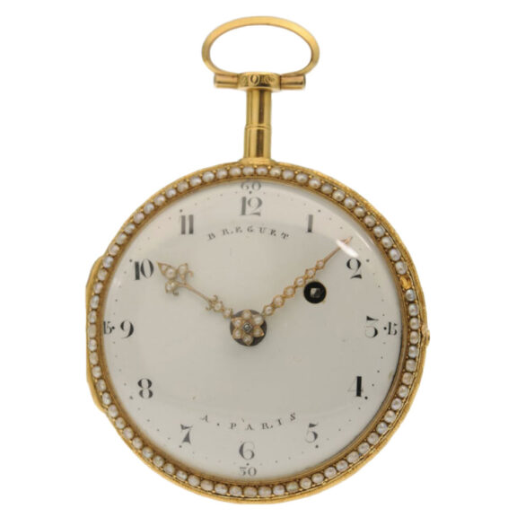 Decorative French 20k gold verge with chatelaine Circa 1790 Decorative French 20k gold verge with chatelaine Circa 1790