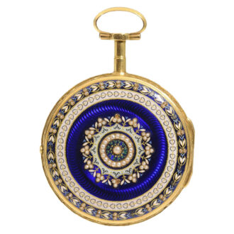 Decorative French 20k gold verge with chatelaine Circa 1790