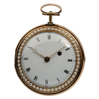 Swiss gold, enamel and pearl set cylinder watch Circa 1806