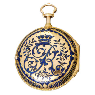 An English gold enamel verge pocket watch Circa 1766