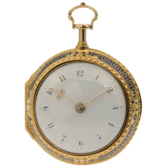 An English gold enamel verge pocket watch Circa 1766