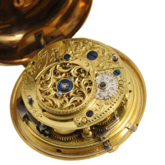 An English gold enamel verge pocket watch Circa 1766
