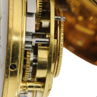 An English gold enamel verge pocket watch Circa 1766