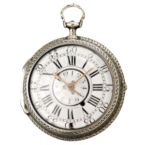 A fine Swiss silver verge pocket watch Circa 1720