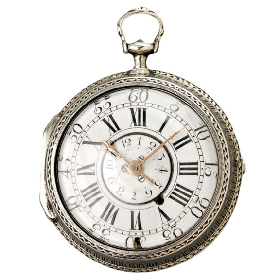 A fine Swiss silver verge pocket watch Circa 1720