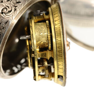 A fine Swiss silver verge pocket watch Circa 1720