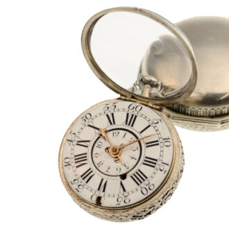 A fine Swiss silver verge pocket watch Circa 1720