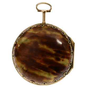 A Dutch gold quarter repeating verge pocket watch Circa 1760