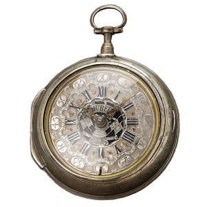 A rare silver Dutch pair-cased verge pocket watch Circa 1730
