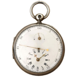 A French silver watch with early automatic winding Circa 1800 A French silver watch with early automatic winding Circa 1800