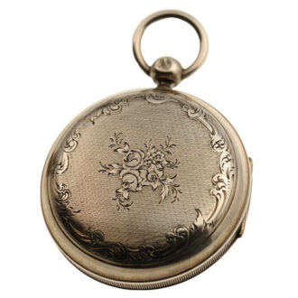 A French silver watch with early automatic winding Circa 1800 A French silver watch with early automatic winding Circa 1800