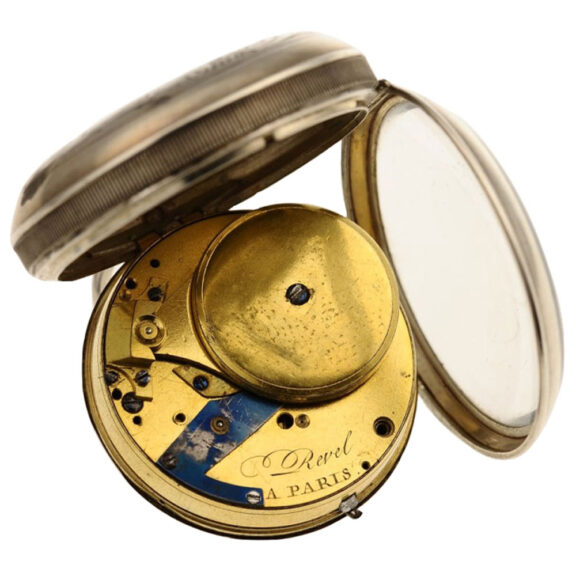 A French silver watch with early automatic winding Circa 1800 A French silver watch with early automatic winding Circa 1800