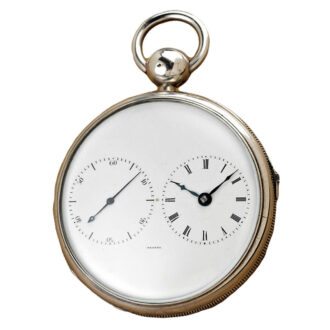 A silver French pocket watch chronometer Circa 1820