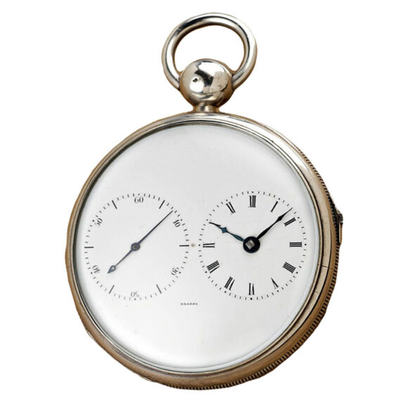 A silver French pocket watch chronometer Circa 1820